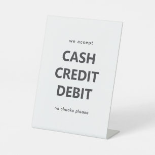 Zahlungsmethode Beruflich Sockelschild