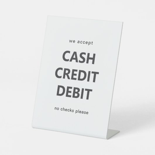 Zahlungsmethode Beruflich Sockelschild (Vorderseite)