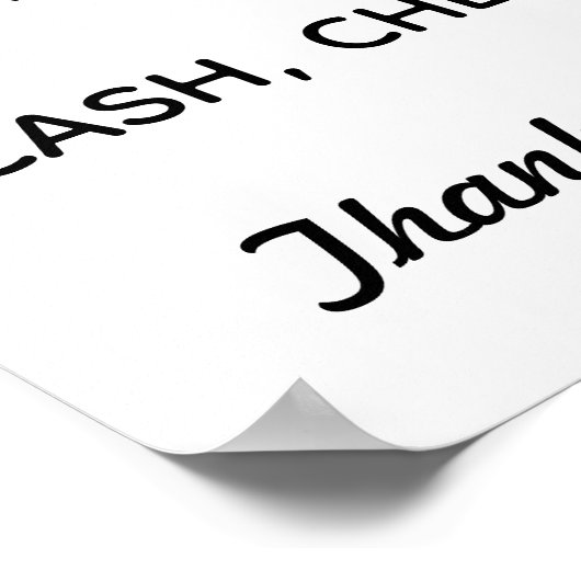 Zahlungsmethode Poster (Ecke)