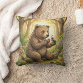 Zahme Bär und Ameisenfreund Waldtiere  Kissen (Decke)
