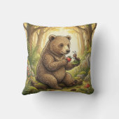 Zahme Bär und Ameisenfreund Waldtiere  Kissen (Rückseite)