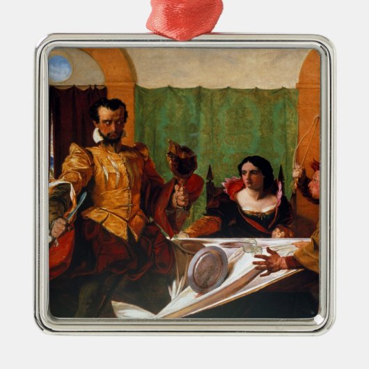 Zähmen der Spitzmaus Silbernes Ornament (Vorne)