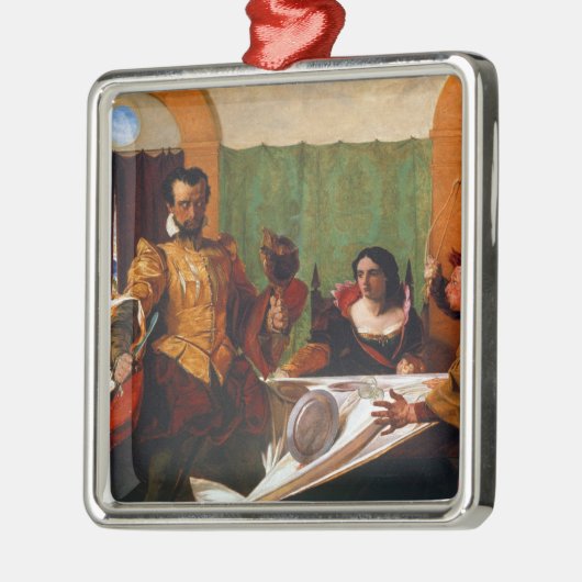 Zähmen der Spitzmaus Silbernes Ornament (Links)