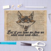 Zähmen Sie mich - Wörterbuch-Kunst Seidenpapier (Handwerk)