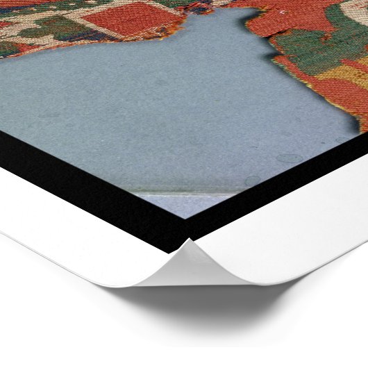 Zähmung des wilden Tieres, byzantinischer Wandtepp Poster (Ecke)