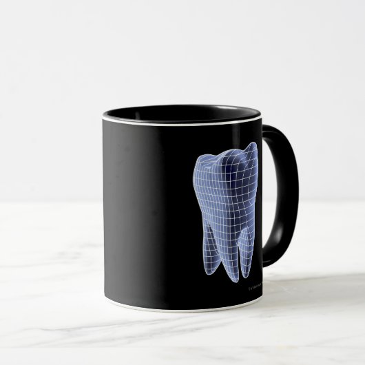 Zahn, Computergrafik eines molaren Zahnes Tasse (VorderseiteRechts)