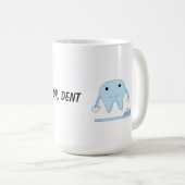 Zahn Design Zahn und Zahnbürste Kaffeetasse (VorderseiteRechts)