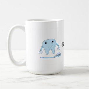 Zahn Design Zahn und Zahnbürste Kaffeetasse