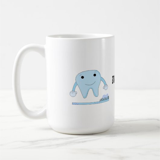 Zahn Design Zahn und Zahnbürste Kaffeetasse (Links)