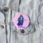 Zahn-Fee mit Zahnbürste-Krone Button (Beispiel)