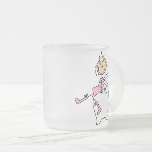 Zahn-Fee sitzt auf einer Zahn-Tasse Mattglastasse (VorderseiteRechts)