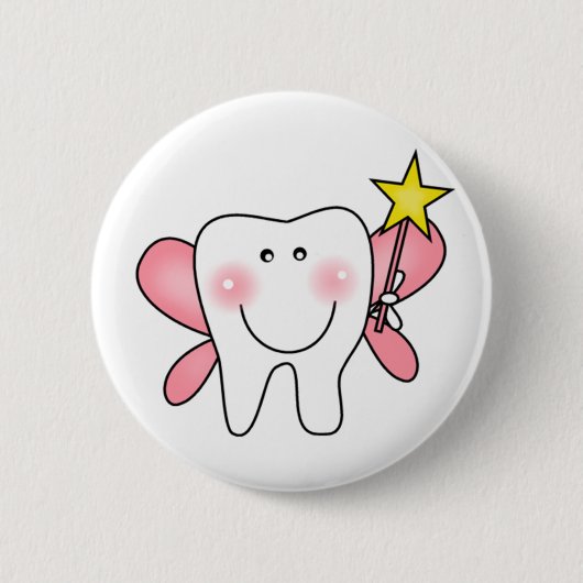Zahn-Fee-T-Shirts und Geschenke Button (Vorderseite)