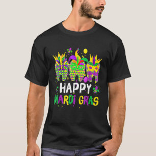 Zahn Jester Maske Zahnhygiene Frohes Mardi Gras  T-Shirt