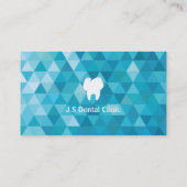 Zahn-Logo-blaue Polygon-Zahnarzt-Visitenkarten Visitenkarte (Rückseite)