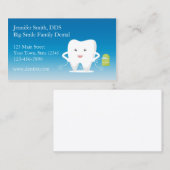 Zahn mit Glasschlacke, Zahnarzt-Visitenkarte Visitenkarte (Vorne/Hinten)