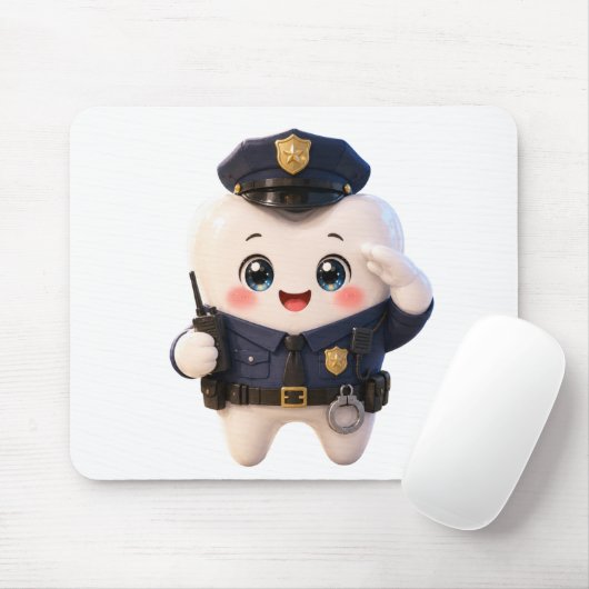 Zahn-Polizist-Mauspad Mousepad (Mit Mouse)
