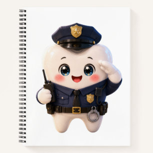 Zahn-Polizist Spiralblock Notizblock