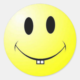 Zahn Runder Aufkleber