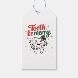 Zahn sei fröhlich Lustiger Zahnarzt Weihnachten Geschenkanhänger