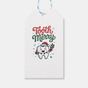 Zahn sei fröhlich Zahnarzt Weihnachten Xmas  Geschenkanhänger