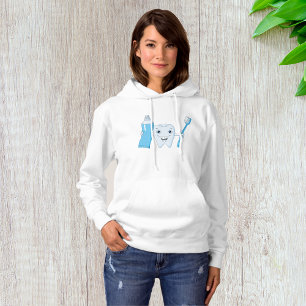 Zahn und Zahnbürste Frauen Hoodie