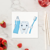 Zahn und Zahnbürstenpapier Napkins Serviette (Beispiel)