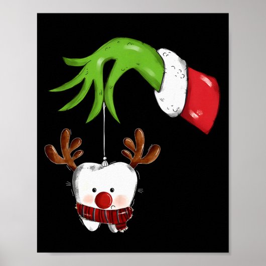 Zahn Zahnarzt Dental Sofortige Zähne Weihnachten R Poster (Vorne)