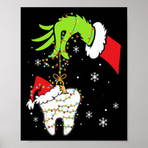 Zahn Zahnarzt Dental Sofortzähne Weihnachten Xmas Poster