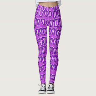 Zahn-Zahnarzt-ZahnheilkundeOrthodontist lila NEON Leggings