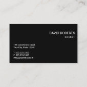 Zahn-Zahnpflege-Gebiss des Zahnarzt-3D Visitenkarte (Rückseite)