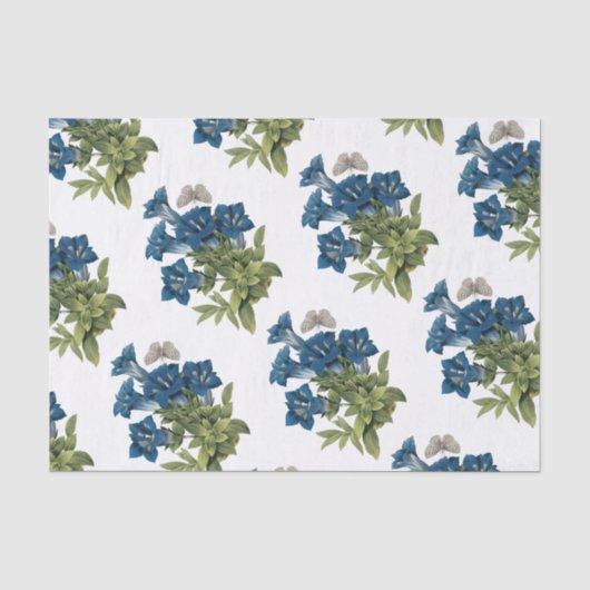 Zahnan-Blume mit Schmetterlingsmuster Seidenpapier (Vorderseite)
