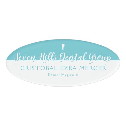 Zahnarbeiter Namenschild (Vorderseite)