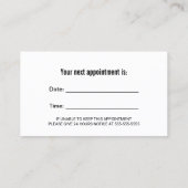 Zahnarzt Abstrakt Navy & Gold Dentist Terminkarte (Rückseite)