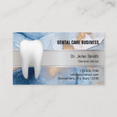 Zahnarzt Abstrakt Navy & Gold Dentist Terminkarte (Vorderseite)