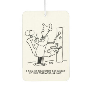 Zahnarzt Behandlung eines Cartoon Autolufterfrischer