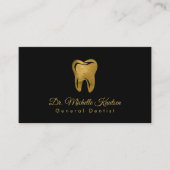 Zahnarzt Berufliche Zahnarztbestellung Schwarzes G Visitenkarte (Vorderseite)