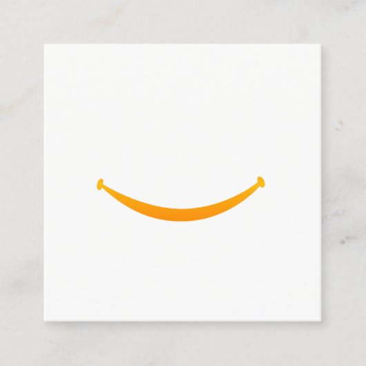 Zahnarzt Big Smile Minimalistische Zahnärztin Quadratische Visitenkarte (Vorderseite)