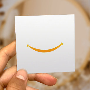 Zahnarzt Big Smile Minimalistische Zahnärztin Quadratische Visitenkarte