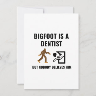 ZAHNARZT BIGFOOT DANKESKARTE