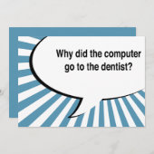 Zahnarzt bluetooth Witz Einladung (Vorne/Hinten)