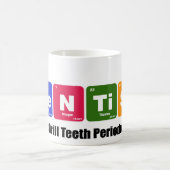 Zahnarzt-Bohrgerät-Zahn-Implantats-Periodensystem Kaffeetasse (Mittel)