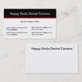 Zahnarzt-Büro-Mehrfachverbindungsstellen-Standort Visitenkarte (Vorne/Hinten)