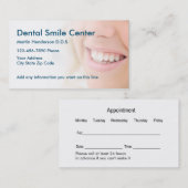 Zahnarzt-Büro Terminkarte (Vorne/Hinten)