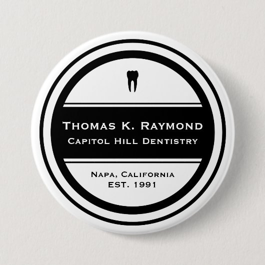 Zahnarzt Button (Vorderseite)