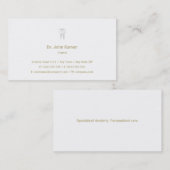 Zahnarzt | Classic Gold Business Card Visitenkarte (Vorne/Hinten)