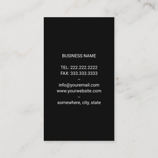 Zahnarzt Creative Shiny Tooth Zahnbüro Black Visitenkarte (Rückseite)