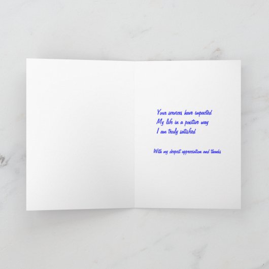 Zahnarzt danke Karten (Innenseite)