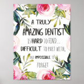 Zahnarzt Dankeschön für Ihr Geschenk Poster (Vorne)