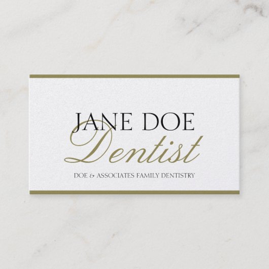 Zahnarzt DDS Visitenkarte (Vorderseite)