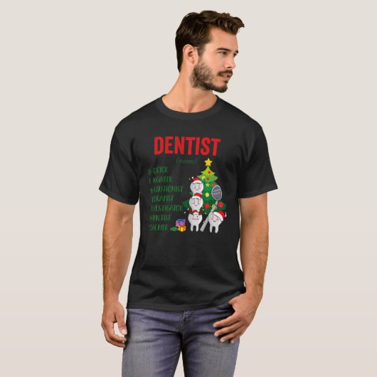 Zahnarzt Definition Weihnachten Zahnarzt Paja T-Shirt (Vorne ganz)